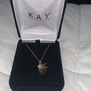 Gold and diamond necklace